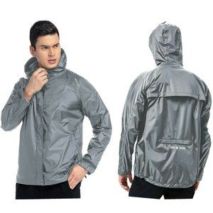 Nicewin Portable Front Zip Rain Jacket Unisex XXL